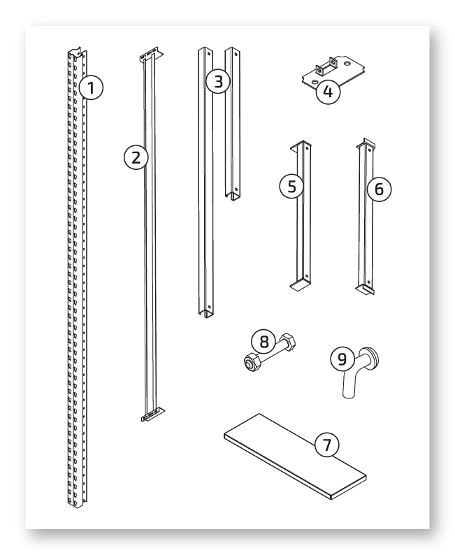 Комплектация стеллажа Старт
